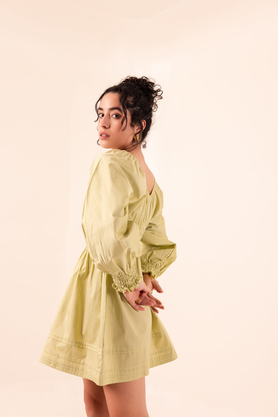 PISTACHIO GREEN MINI DRESS