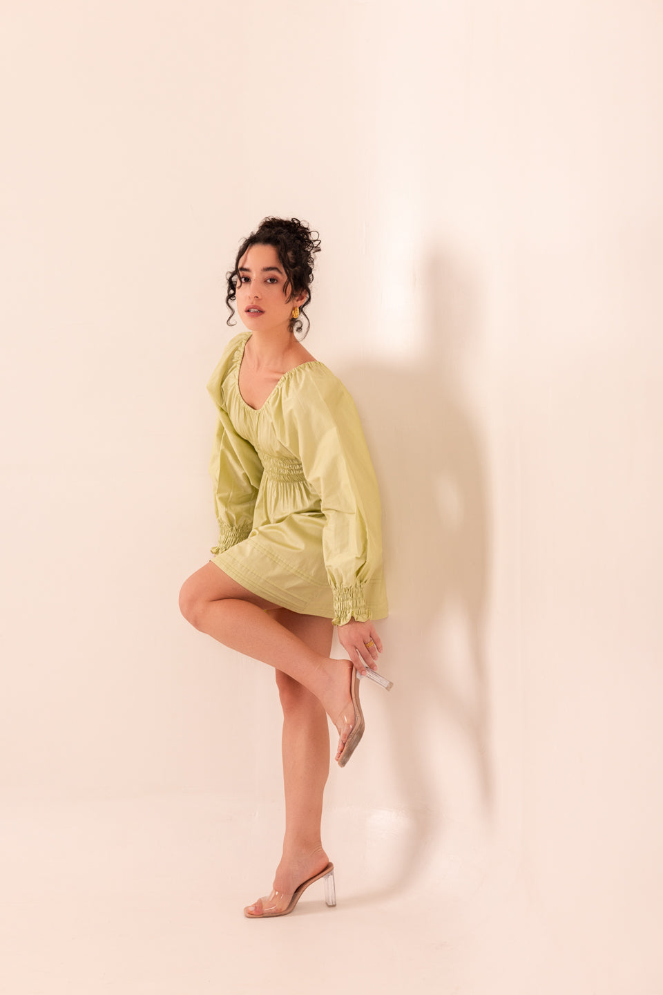 PISTACHIO GREEN MINI DRESS