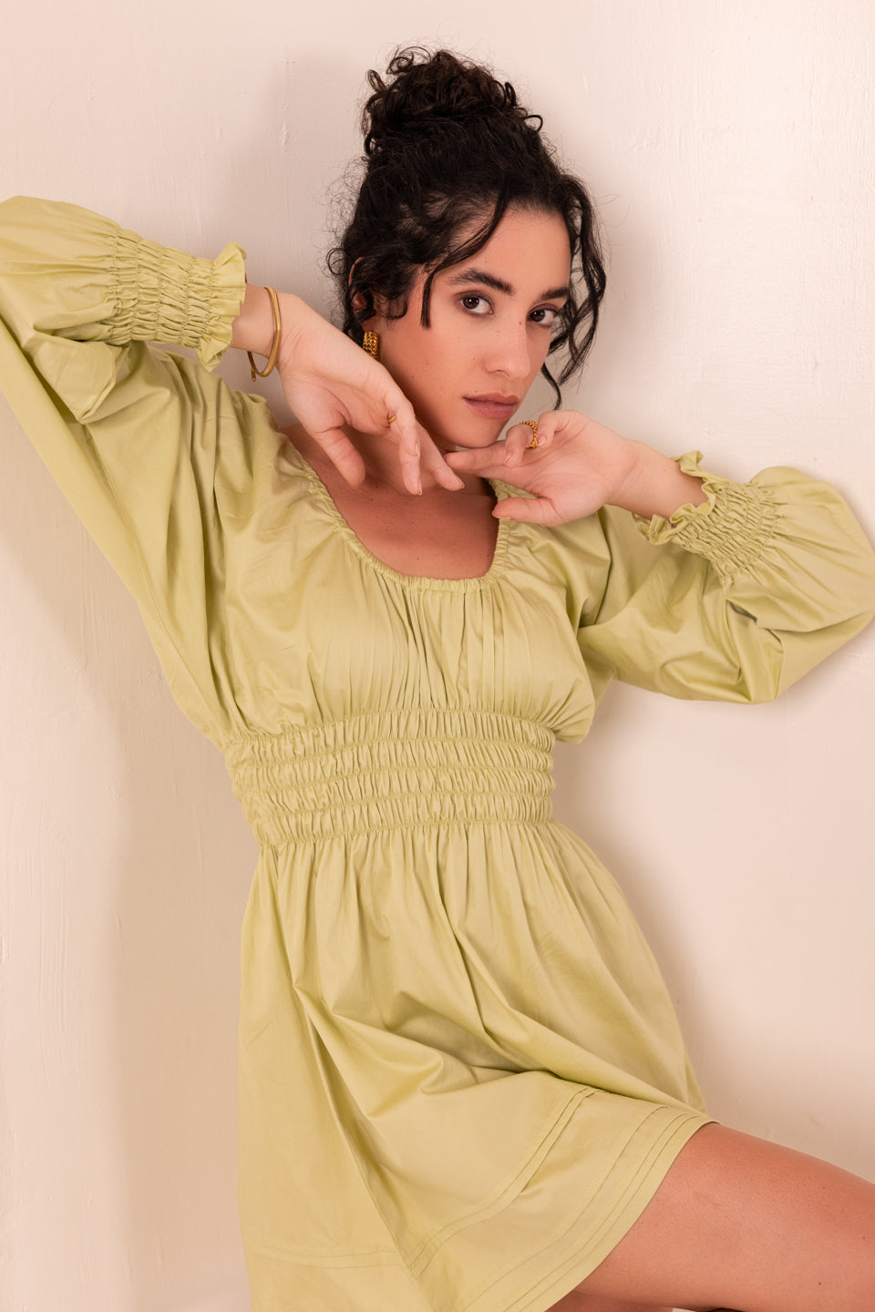 PISTACHIO GREEN MINI DRESS