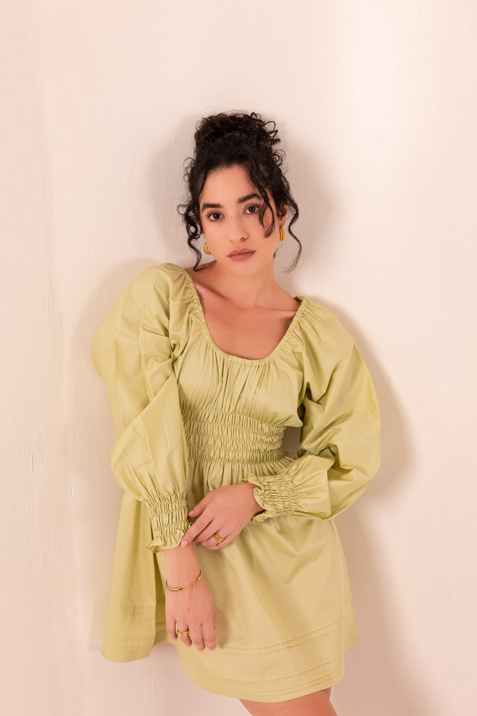 PISTACHIO GREEN MINI DRESS