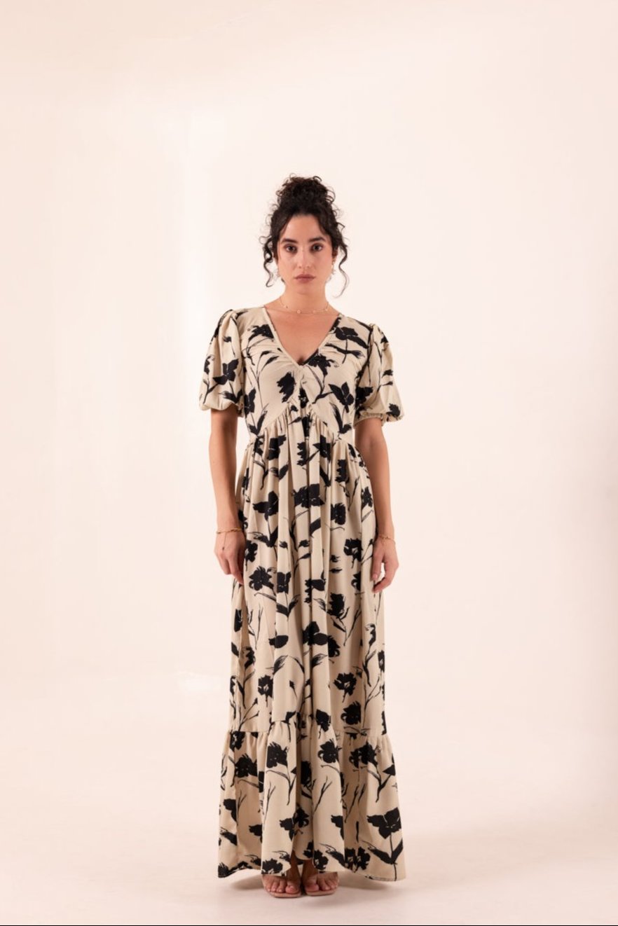 MIDNIGHT FLORA MAXI DRESS