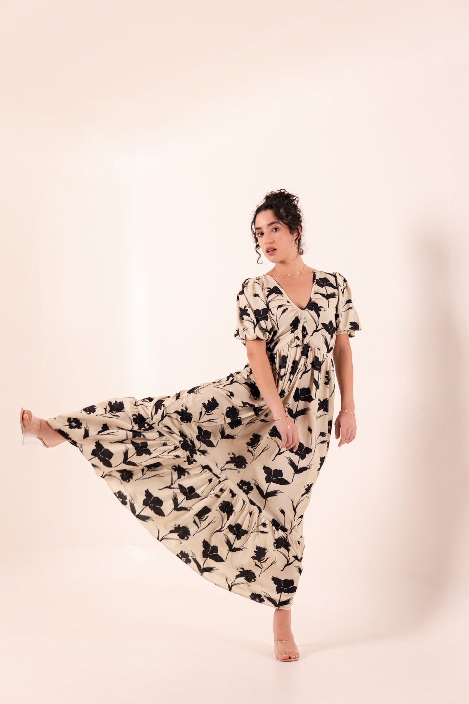 MIDNIGHT FLORA MAXI DRESS