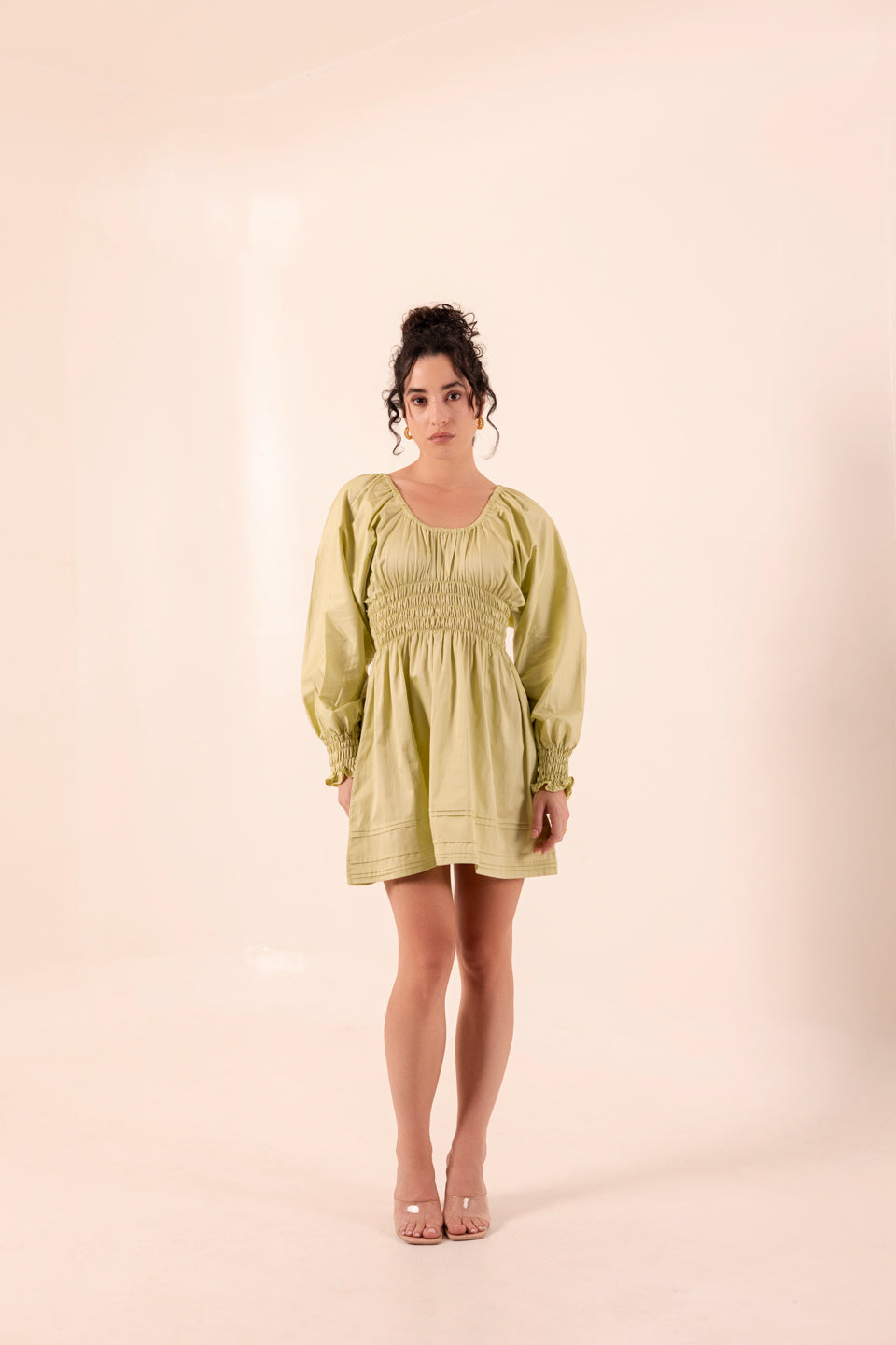 PISTACHIO GREEN MINI DRESS