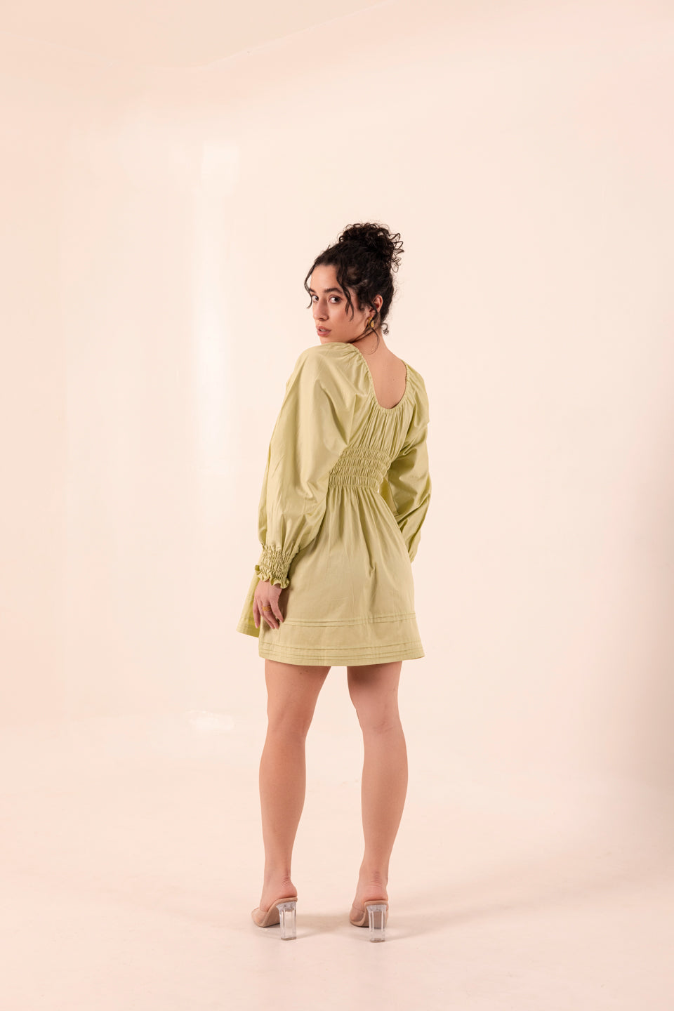 PISTACHIO GREEN MINI DRESS